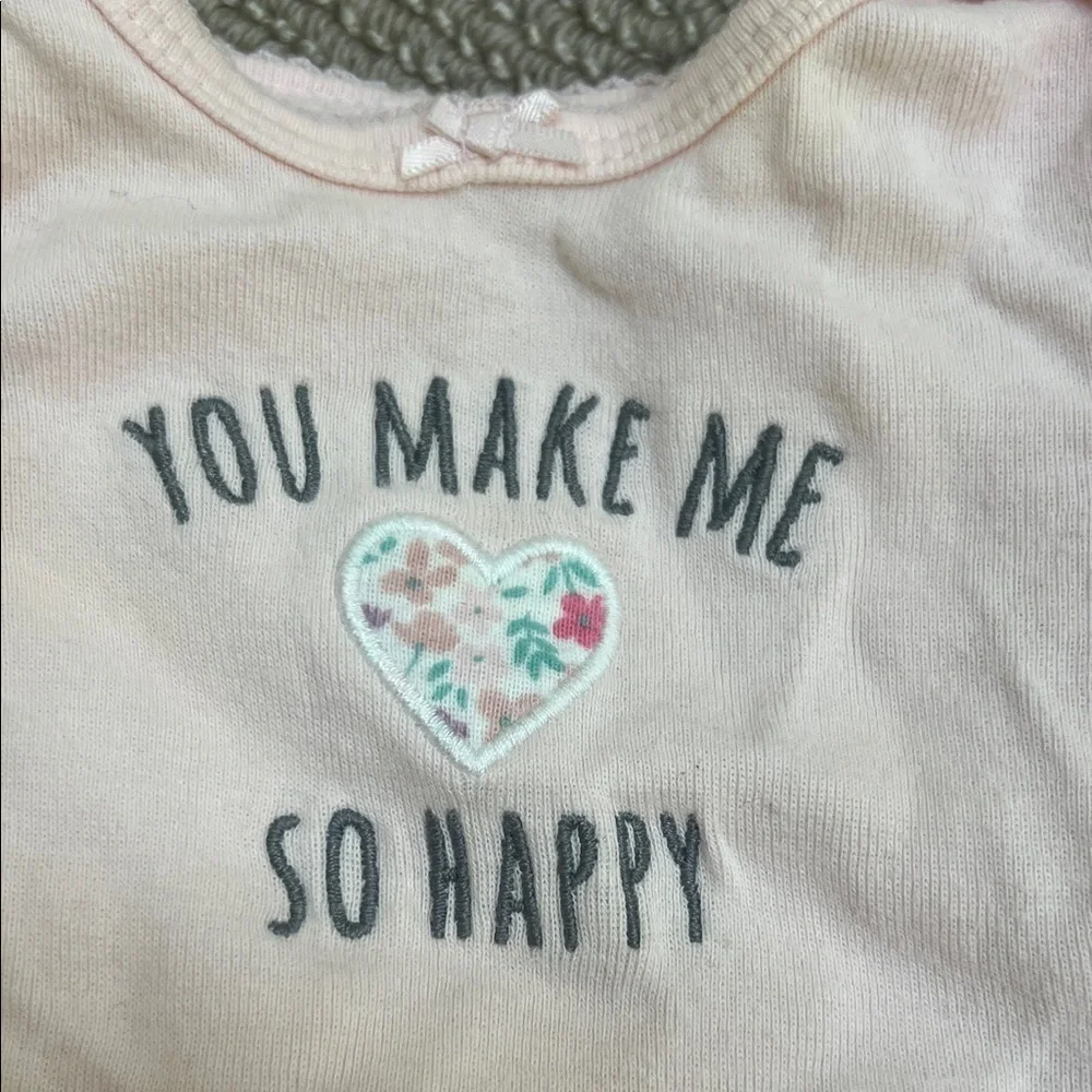 Carter's Light Pink Long Sleeve Baby Bodysuit